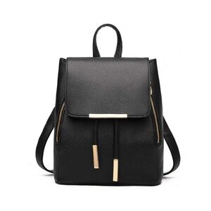 Fashion Shoulder Bag Rucksack PU Leather Women Ladies Backpack Travel bag(Black)